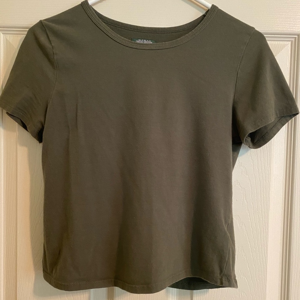 Army Green Crop Top